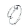 S925 Sterling Silver Ring Platinum Plated Open Ring