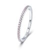 S925 Sterling Silver Ladies Fashion Ring Diamond Simple Ring