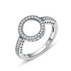 S925 Sterling Silver Womens Inlaid Ring