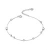 Five-pointed Star Ball Bracelet S925 Sterling Silver Platinum Plated Bracelet