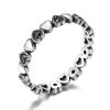 S925 Women Sterling Silver Inlaid Gemstone Ring Diamond Ring Heart-shaped Ring