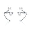 Simple Women Pearl Earrings Sterling Silver Wild Earrings