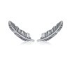 Retro Feather Earrings Sterling Silver Girls Earrings