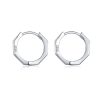 Simple Pure Silver Earrings Circle Ring Earrings Hypoallergenic Earrings