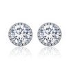 Zircon Earrings Sterling Silver Simple Girls Earrings