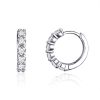 Platinum-plated Zircon Sterling Silver Jewelry Earrings
