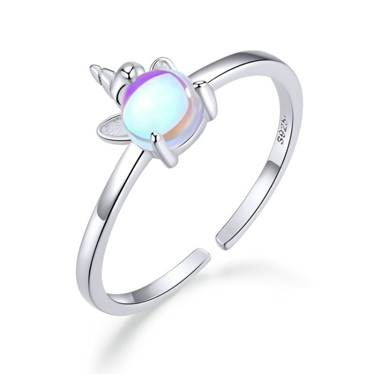 Unicorn Moonstone Silver Ring S925 Ring