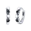 S925 Sterling Silver Earrings Heart-shaped Inlaid Zircon Earrings