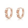 Sterling Silver Love Earrings Heart-shaped Rose Gold Plated Earrings S925 Female Earrings