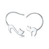 Naughty Cat S925 Sterling Silver Earrings