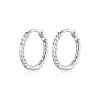 Circle Earrings Hemp Rope Earrings Sterling Silver S925 Ear Buckles