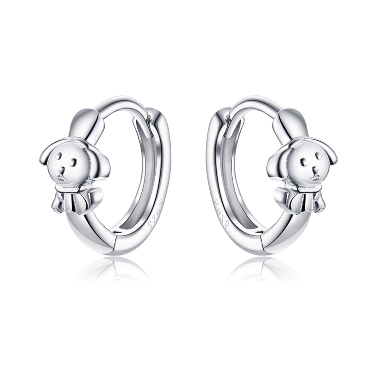 Simple Animal Earrings Dog Earrings S925 Sterling Silver Jewelry