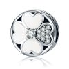 S925 Sterling Silver Diamond Happiness Petal Bead Bracelet Accessories