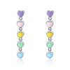 S925 Sterling Silver Heart-shaped Earrings Simple Dripping Female Earrings
