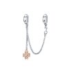 S925 Sterling Silver Platinum Plated Clover Safety Chain DIY Bracelet Accessories