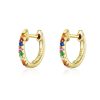 Sterling Silver Rainbow Earrings S925 Zircon Earrings
