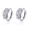 Sterling Silver Zircon Earrings Simple Temperament S925 Earrings