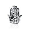 S925 Sterling Silver Personality Hand of Fatima Beads DIY Bracelet Accessories