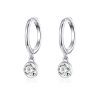S925 Sterling Silver Platinum-plated Earrings Temperament Zircon Earrings