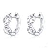 Infinite Love Platinum Plated Earrings S925 Sterling Silver Stud Earrings