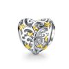 S925 Sterling Silver Heart-shaped Hollow Tree Of Life Beads DIY Bracelet Accessories