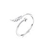 S925 Sterling Silver Angel Wings Open Ring White Gold Plated Open Ring
