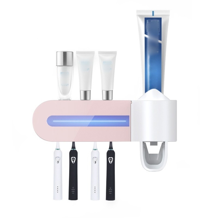 Smart Toothbrush Sterilizer UV Sterilization Electric Wall-mounted Toothbrushing Cup Rack