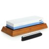 1000/6000 Red White Whetstone Double-sided Bamboo Base Set