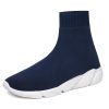 Knit Upper Breathable Sport Sock Boots Chunky Sneakers High Top Running Shoes for Men / Women