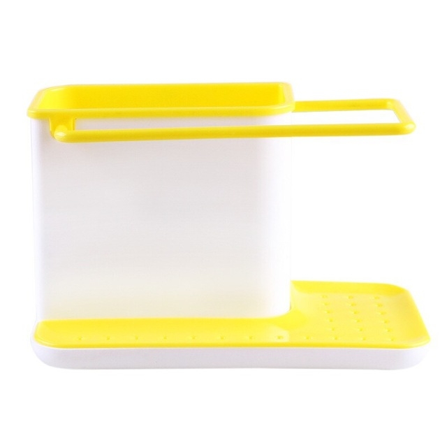 2 PCS Kitchen Sponge Organizer Stands Box Self Draining Sink Storage Rack
