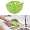 Leaf Shaped Rice Wash Gadget Noodles Beans Colanders Strainers Cleaning Tool, Size:10.5x14.5cm