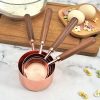 Walnut Handle Copper-Plated Kitchen Baking Tools Bartender Scale Measuring Set