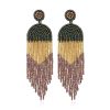 Ethnic Earrings Handmade Beaded Bohemian Tassel Earrings