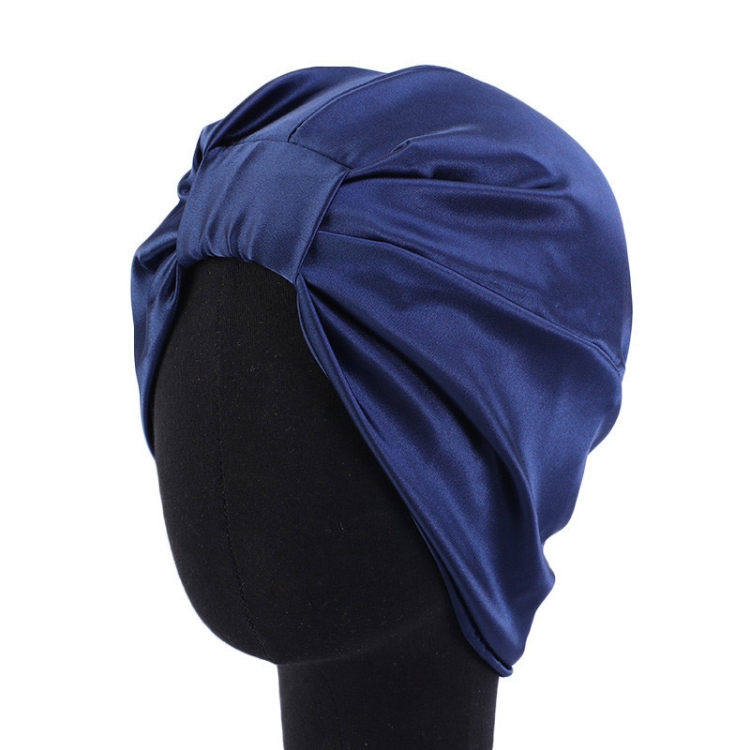 TJM-433 Double Layer Elastic Headscarf Hat Silk Night Cap Hair Care Cap Chemotherapy Hat