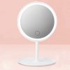 Make-Up Mirror With LED Light Fill Light Dormitory Desktop Dressing Small Mirror Girl Folding And Portable Mirror