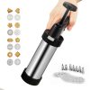 Multi-Function Stainless Steel Piping Gun Set Cookie Biscuits Hand Pressing Biscuit Machine Household DIY Baking Tools