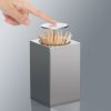 Push-Type Stainless Steel Toothpick Holder Portable Automatic Pop-Up Toothpick Storage Box