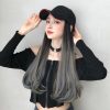Hat Wig Integrated Gradient Highlighting Long Curly Hair Cap Long Hair Micro-Volume Wig