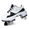 DF08 Dual-Purpose Walking Shoes Four-Wheel Shrinkable Brake Roller Skates