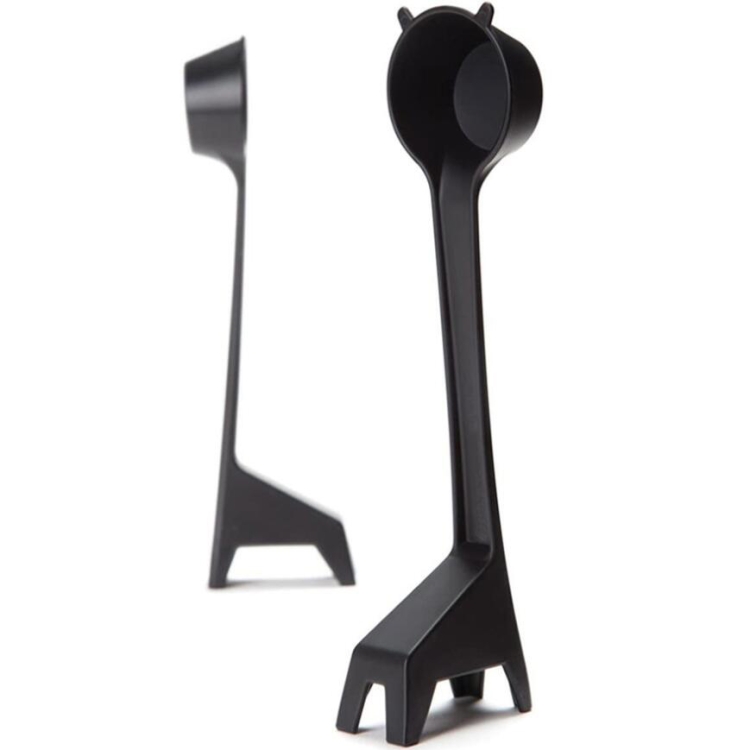 5 PCS Cartoon Giraffe Shape Coffee Spoon Coffee Bean Powder Quantitative Spoon Metering Plastic Spoon