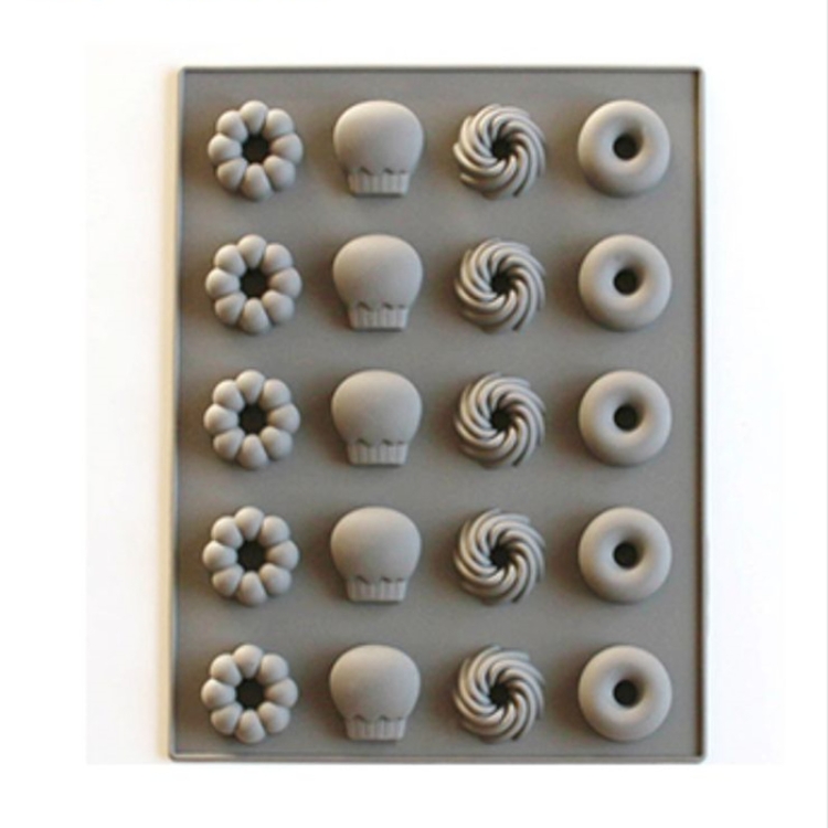 Silicone Cake Mold 25 Grid Fudge Hard Candy Silicone Biscuit Mold