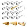 17 in 1 Ice Cream Crispy Mold Set Stainless Steel Conical Roller Croissant Tool