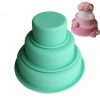 Three-Layer Round Cake Mold Silicone Baking Mold Pizza Cake Base
