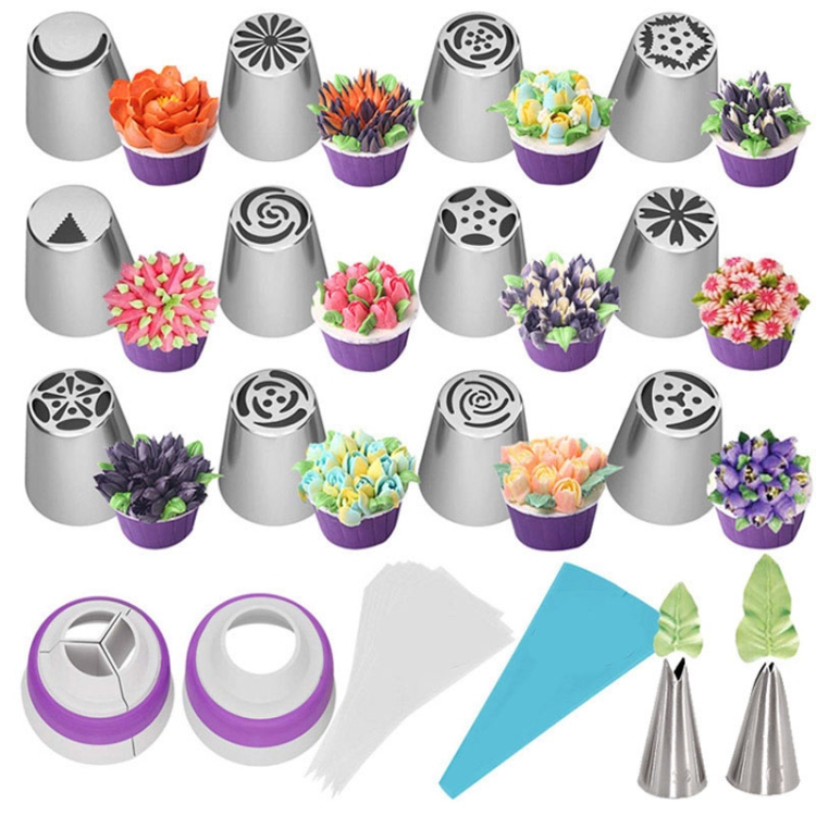 27 in 1 Decorating Mouth Set Seamless Cream Squeezing Mouth