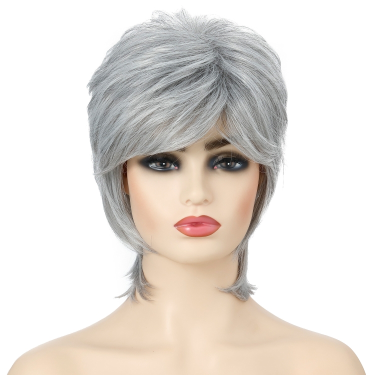 Short Hair Female Wigs Fluffy Fiber Set