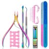 7 in 1 Nail Tools Color Titanium Nail Care Tools