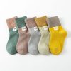 5 Pairs / Pack Spring And Summer Children Socks Combed Cotton Tube Socks