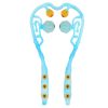 Manual Cervical Massager Home Multi-Function Shoulder And Neck Massage Roller, Shape: Ordinary Blue