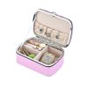 HN-001 PU Portable Ring Earring Necklace Jewelry Storage Box