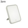 2 PCS LED Makeup Mirror With Lamp Fill Light Dormitory Desktop Dressing Mirror Female Folding Portable Small Mirror,Style: